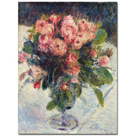 Trademark Fine Art Pierre-Auguste Renoir 'Moss-Roses;1890' Canvas Art, 14x19 BL0220-C1419GG
